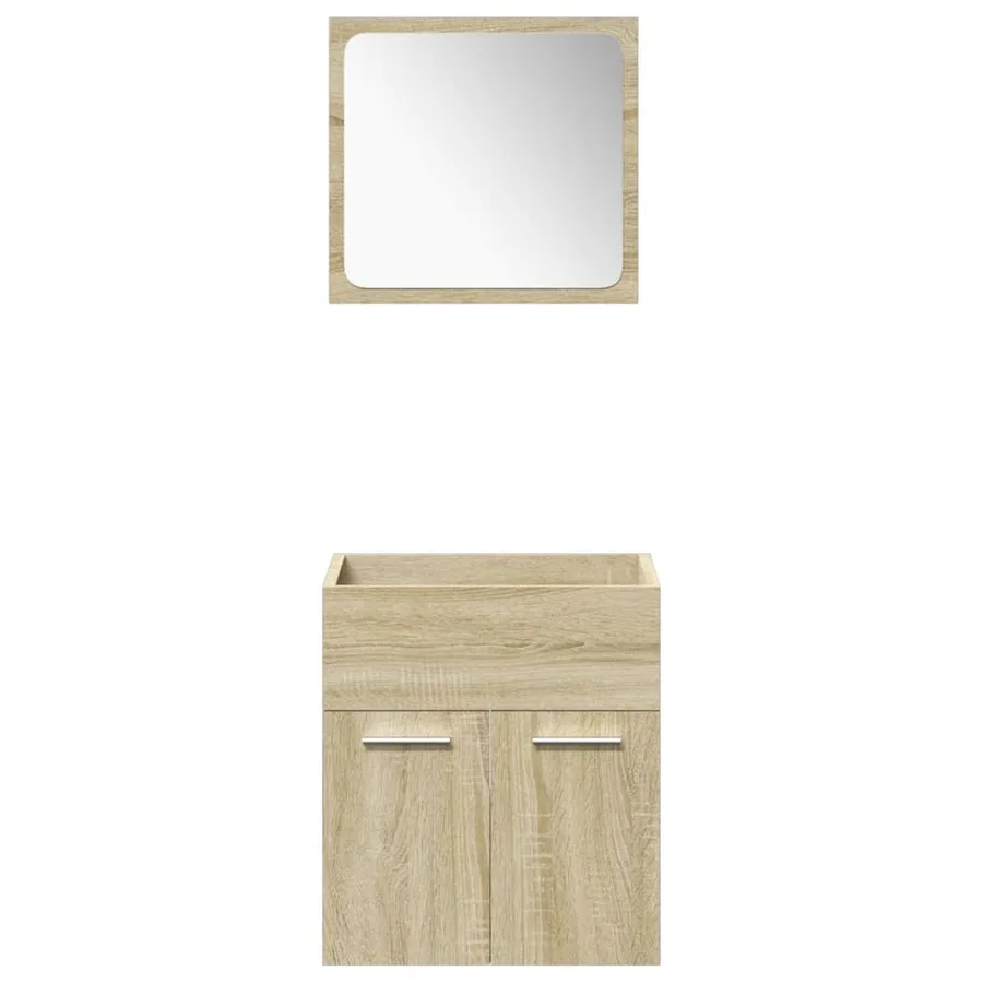 Ensemble de meubles de salle de bain 5 pcs chêne sonoma - 5