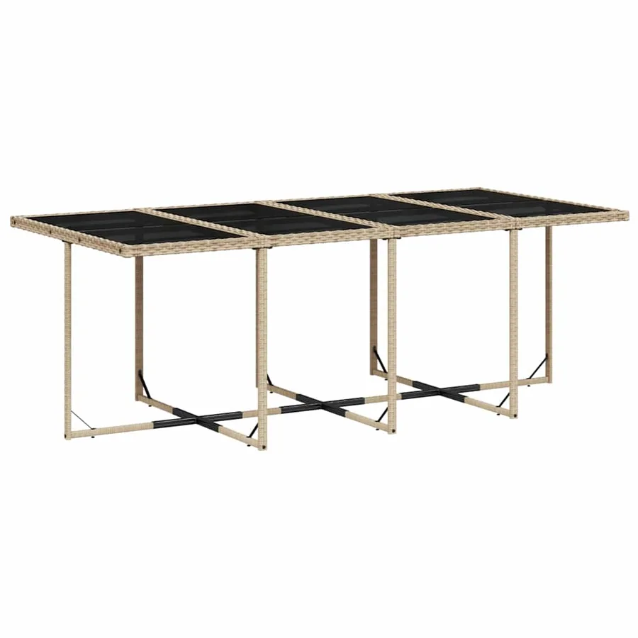 Ensemble à manger de jardin et coussins 9 pcs mélange beige - 4