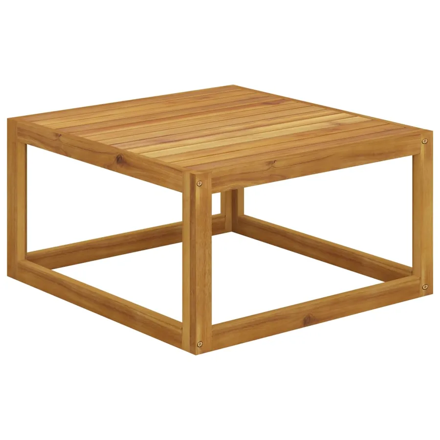 Salon de jardin 4 pcs avec coussin Crème Bois d'acacia solide - 14