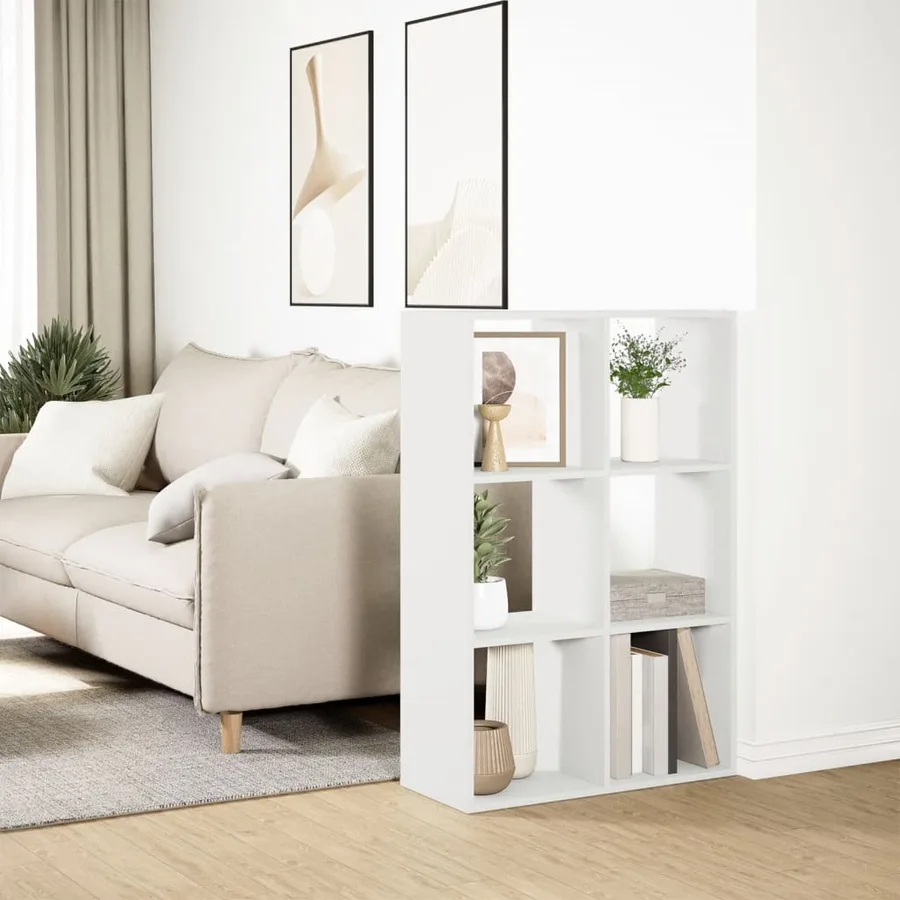 Étagère séparatrice de pièce blanc 69,5x29x103,5 cm - 4