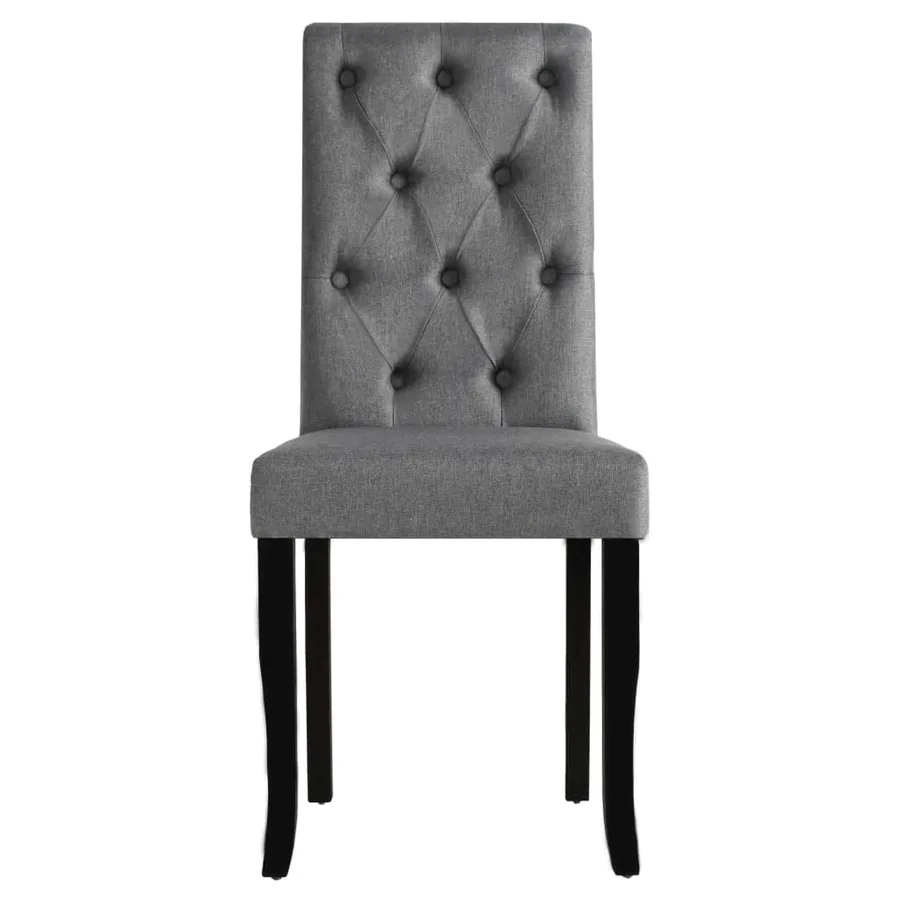Chaises à manger lot de 2 gris foncé tissu - 3