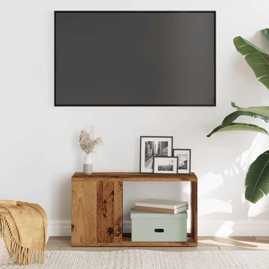 Meuble TV vieux bois 60x24x32cm bois d'ingénierie - 4