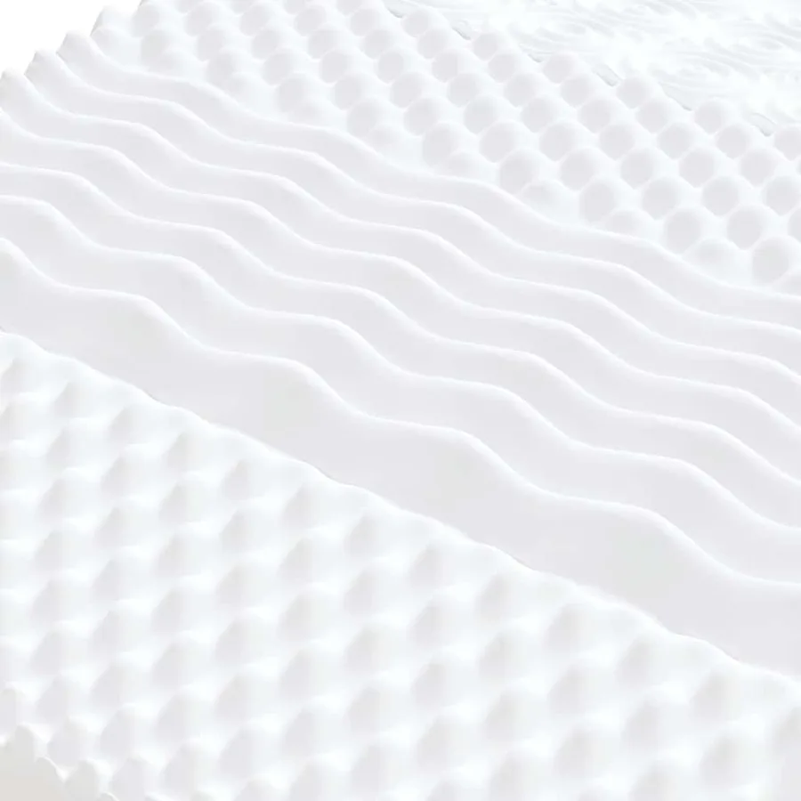 Matelas en mousse blanc 80x210 cm 7 zones dureté 20 ILD - 5