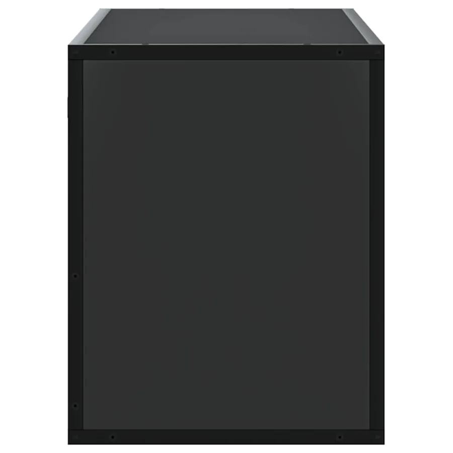 Meuble TV noir 100x31x39,5 cm bois d'ingénierie et métal - 5