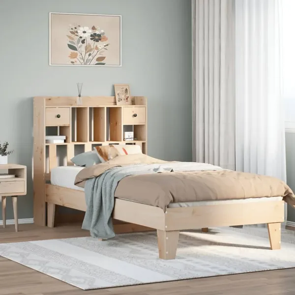 Cadre de lit sans matelas 100x200 cm bois massif de pin