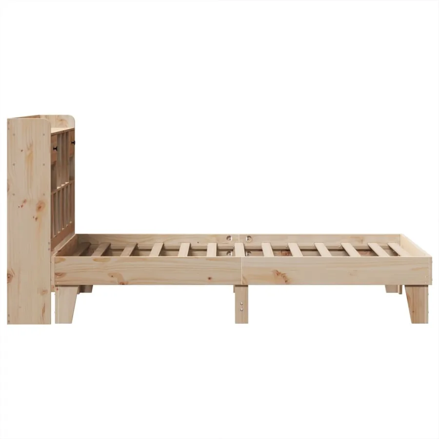Cadre de lit sans matelas 100x200 cm bois massif de pin - 7