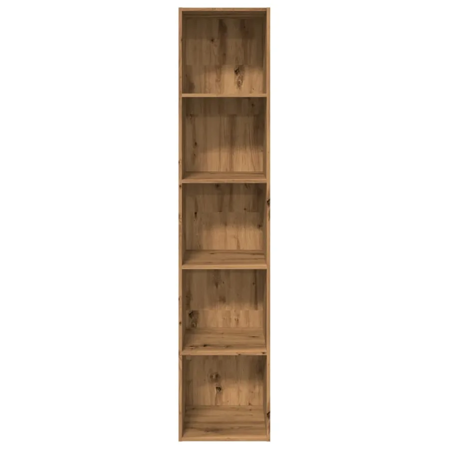 Bibliothèque chêne artisanal 40x30x189 cm bois d'ingénierie - 4