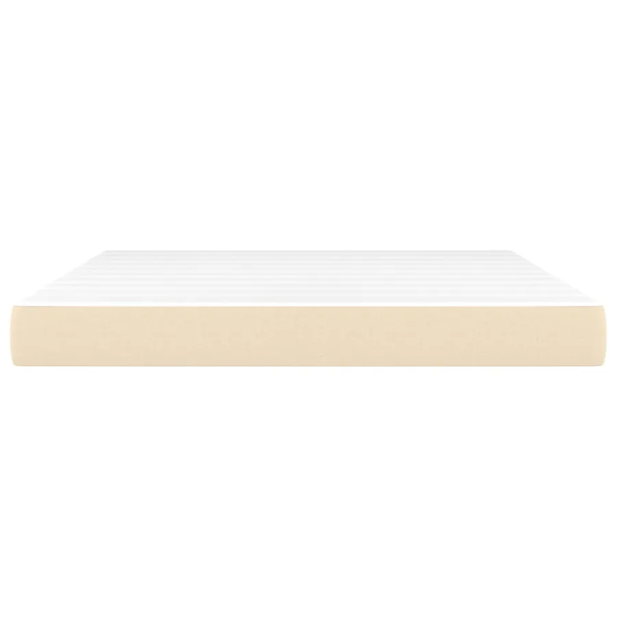 Matelas de lit à ressorts ensachés fermeté moyenne Crème 160x200x20 cm Tissu - 3
