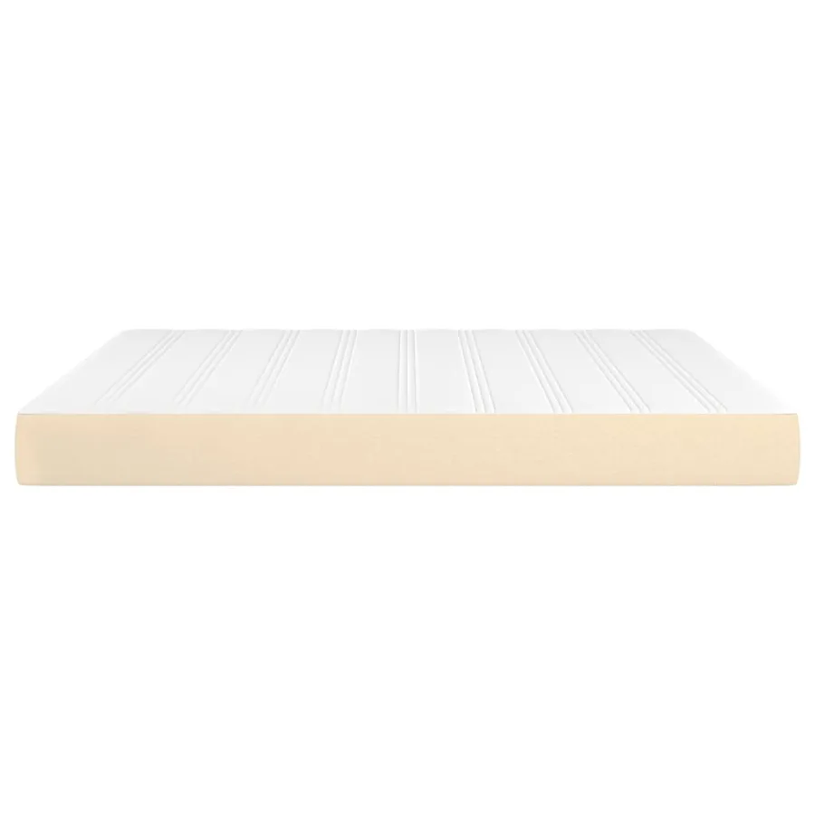 Matelas de lit à ressorts ensachés fermeté moyenne Crème 160x200x20 cm Tissu - 4
