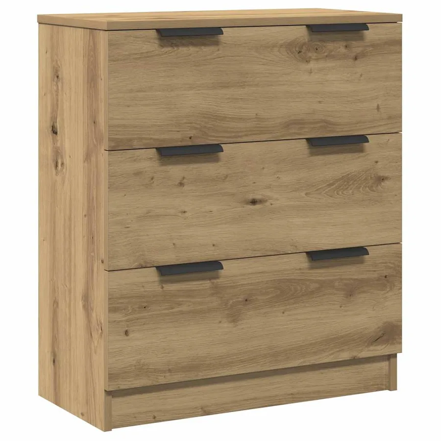 Buffets 3 pcs chêne artisanal 60x30x70 cm bois d'ingénierie - 5