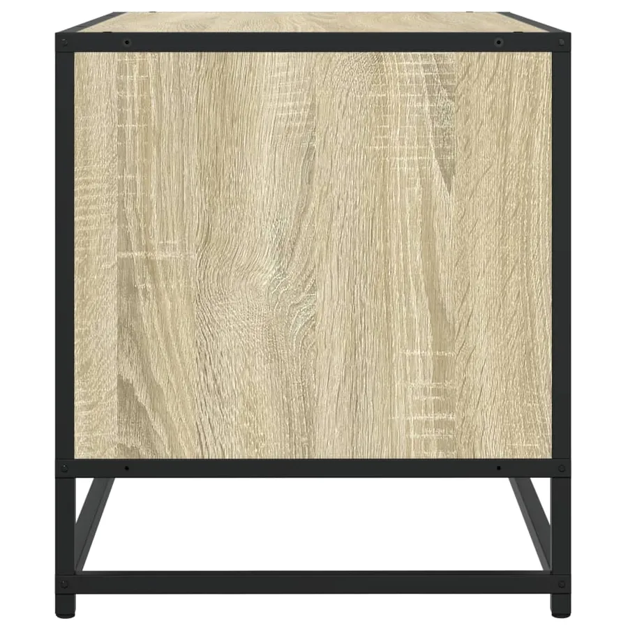 Meuble TV chêne sonoma 120,5x40x46cm bois d'ingénierie et métal - 6
