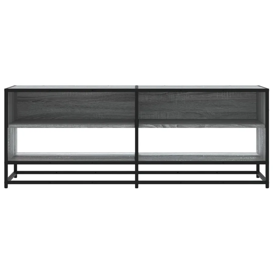 Meuble TV sonoma gris 120,5x40x46 cm bois d'ingénierie et métal - 4