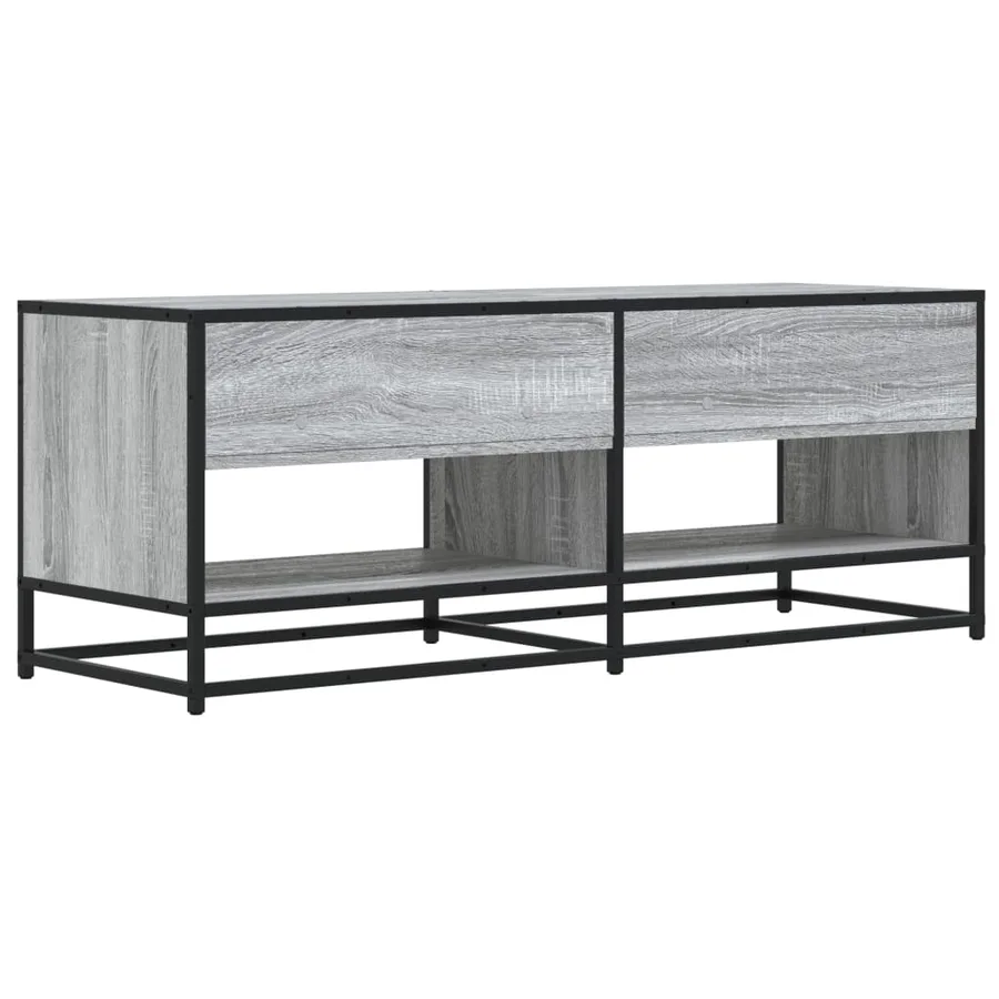 Meuble TV sonoma gris 120,5x40x46 cm bois d'ingénierie et métal - 5