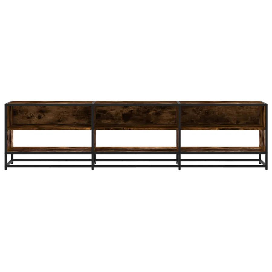 Meuble TV chêne fumé 180x40x46 cm bois d'ingénierie - 4