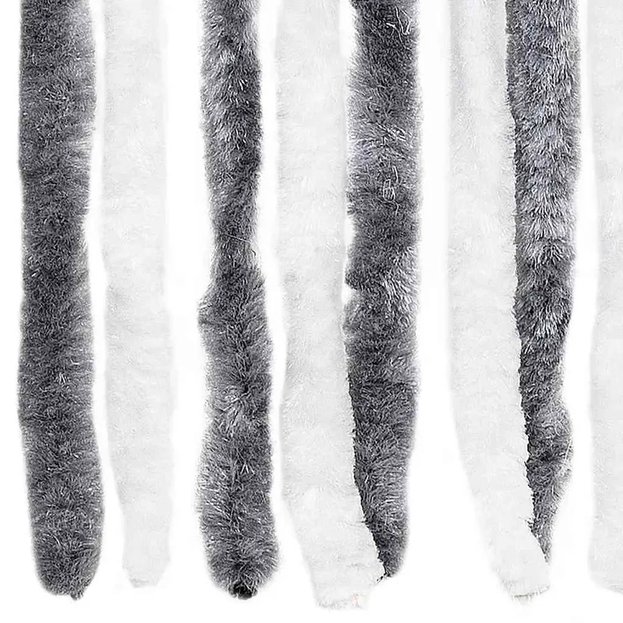 Moustiquaire Gris et blanc 56 x 185 cm Chenille - 5