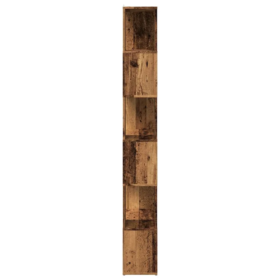 Bibliothèque/Séparateur de pièce vieux bois 60x24x186 cm - 5
