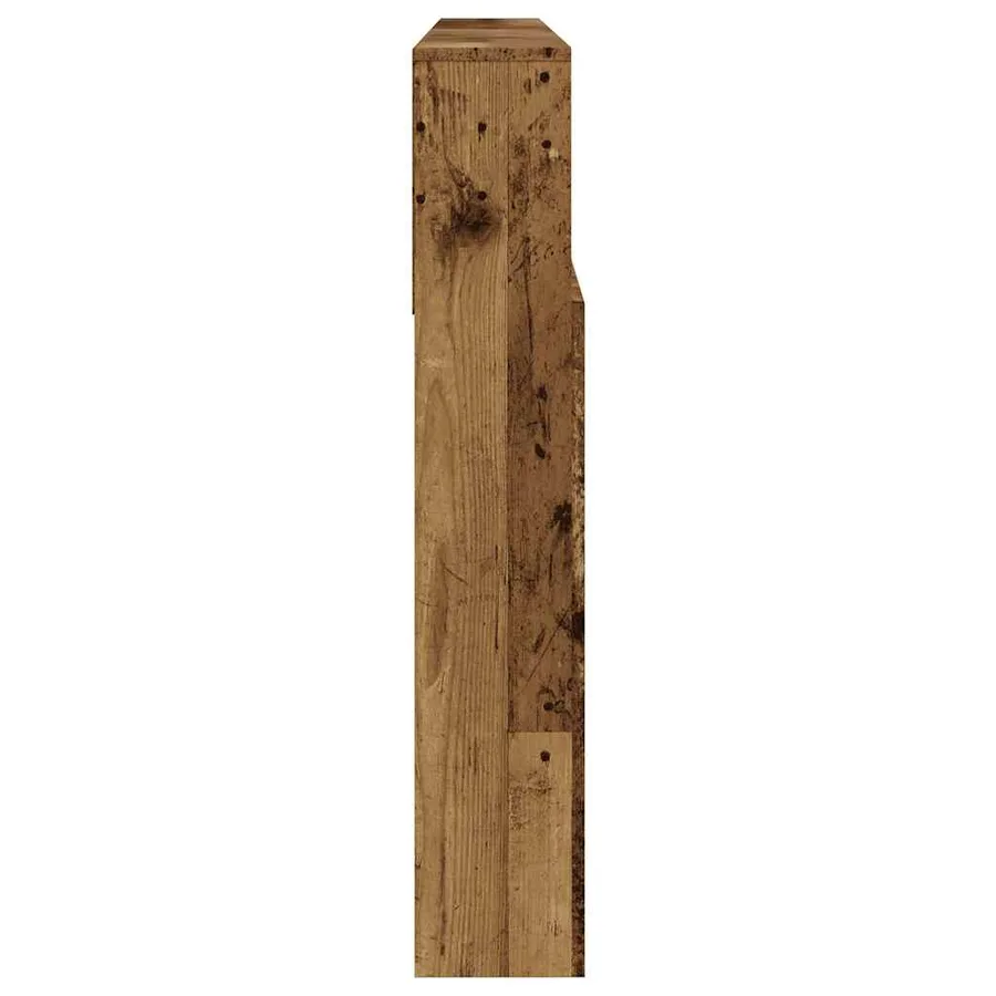 Armoire de tête de lit vieux bois 200x19x103,5 cm - 5
