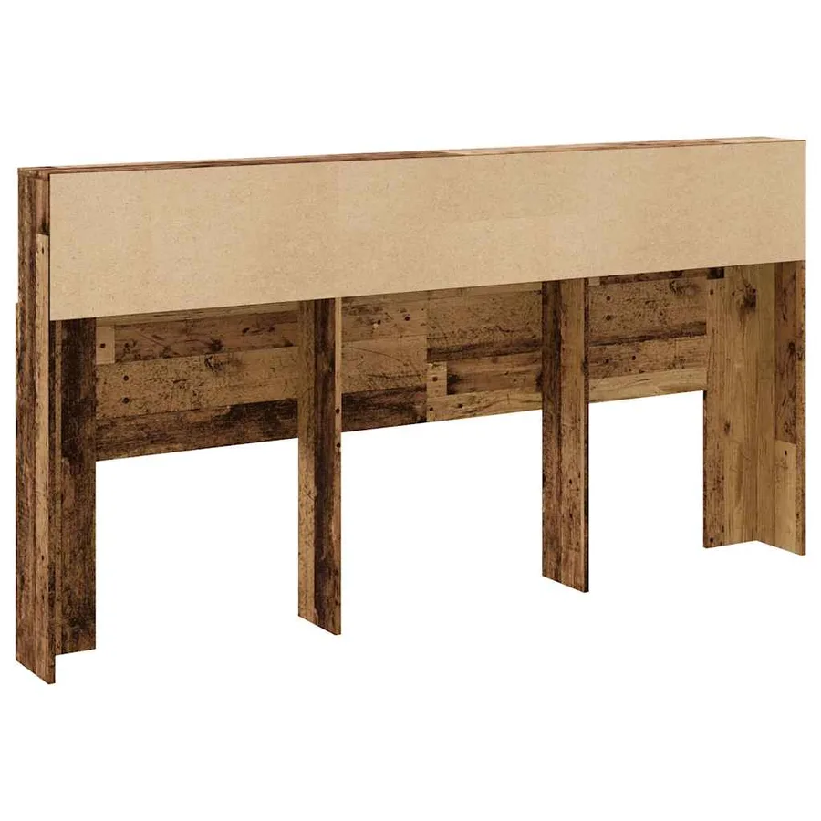 Armoire de tête de lit vieux bois 200x19x103,5 cm - 6