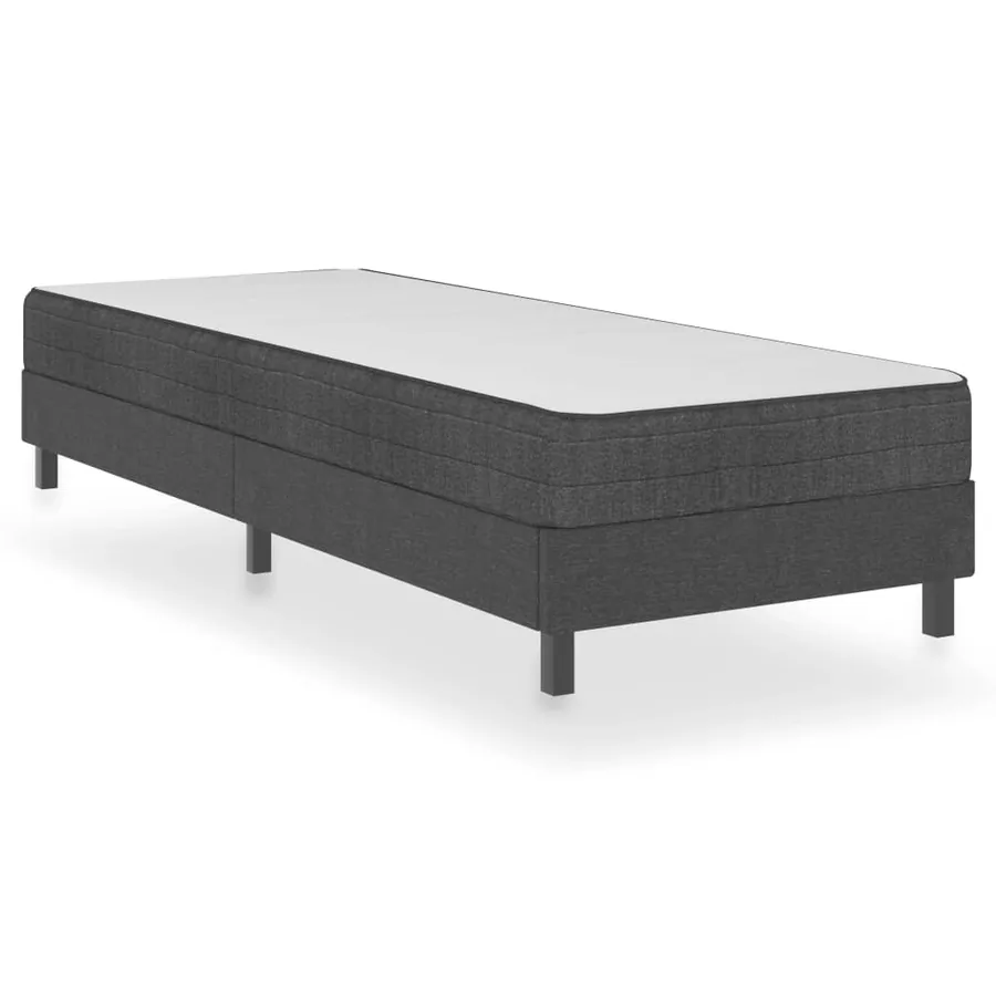 Sommier à lattes de lit sans matelas gris tissu 80x200 cm - 2