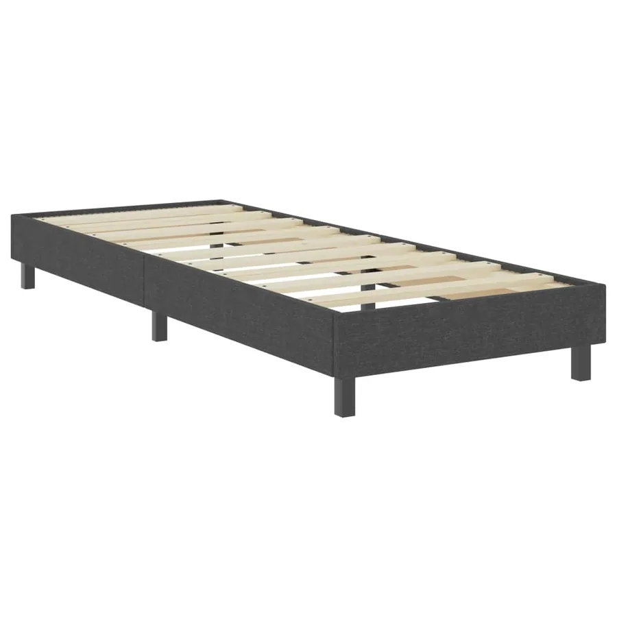 Sommier à lattes de lit sans matelas gris tissu 80x200 cm - 4