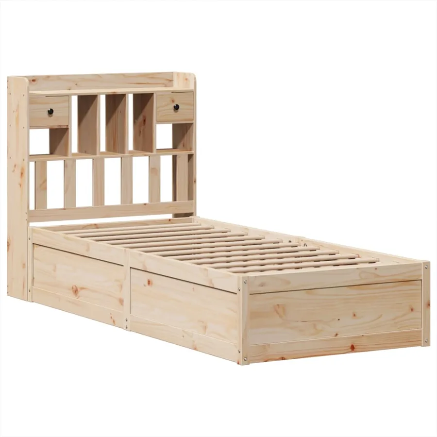 Cadre de lit sans matelas 90x190 cm bois de pin massif - 3