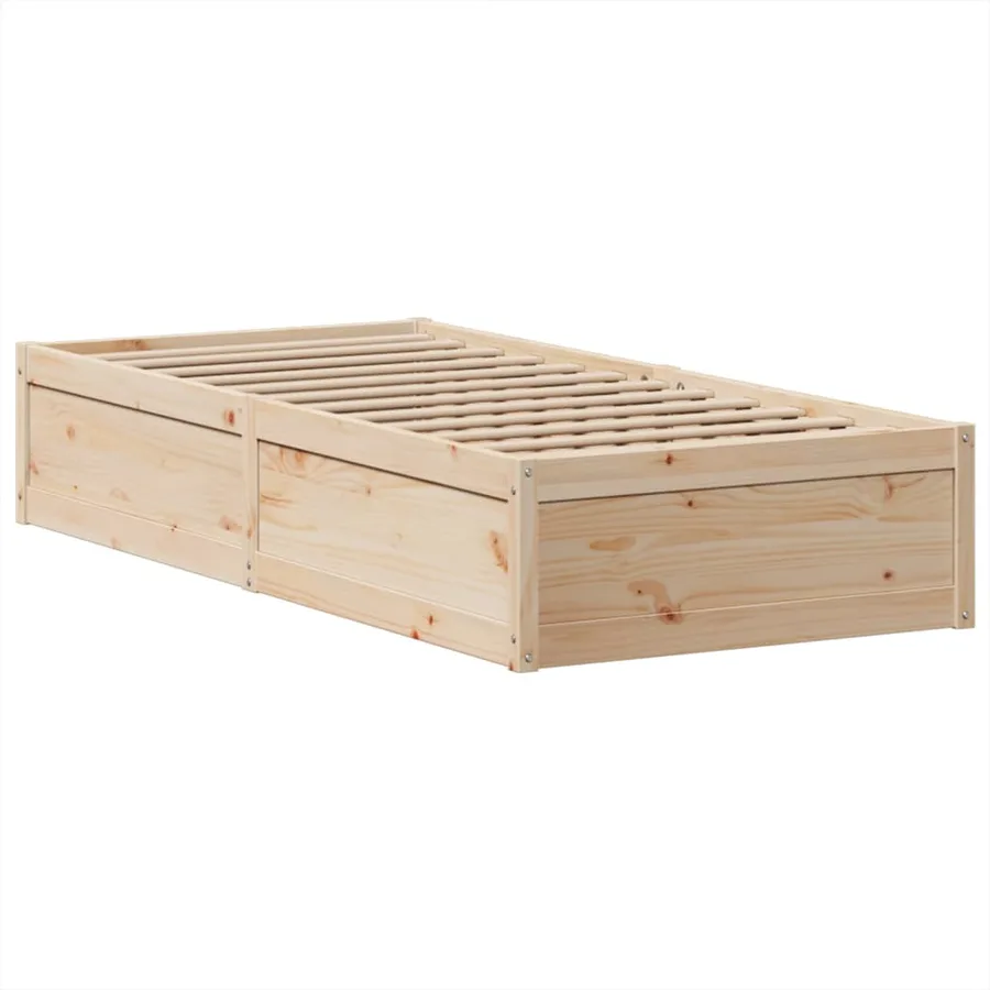 Cadre de lit sans matelas 90x190 cm bois de pin massif - 5