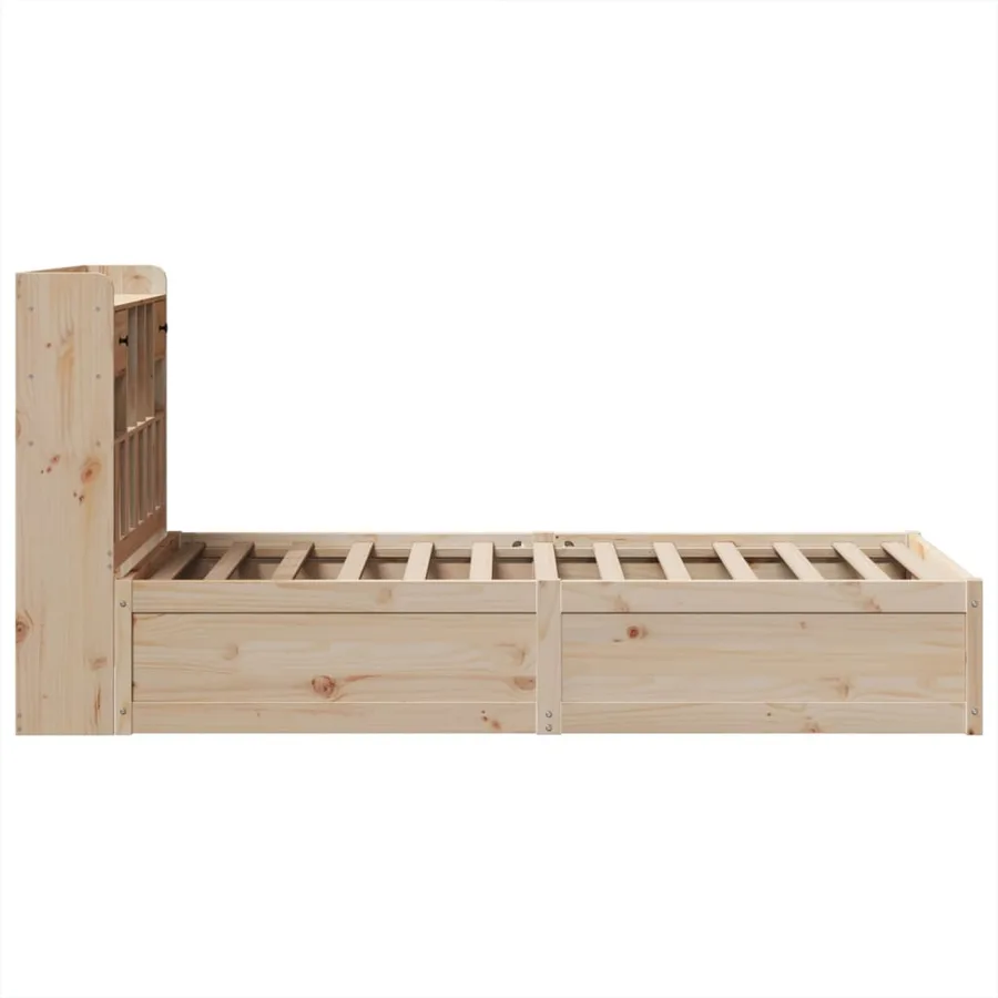 Cadre de lit sans matelas 90x190 cm bois de pin massif - 6