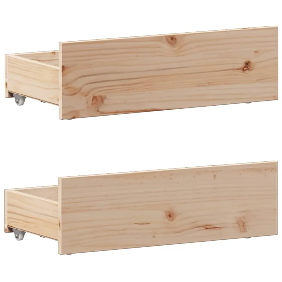 Lit bibliothèque sans matelas 90x200 cm bois de pin massif - 10