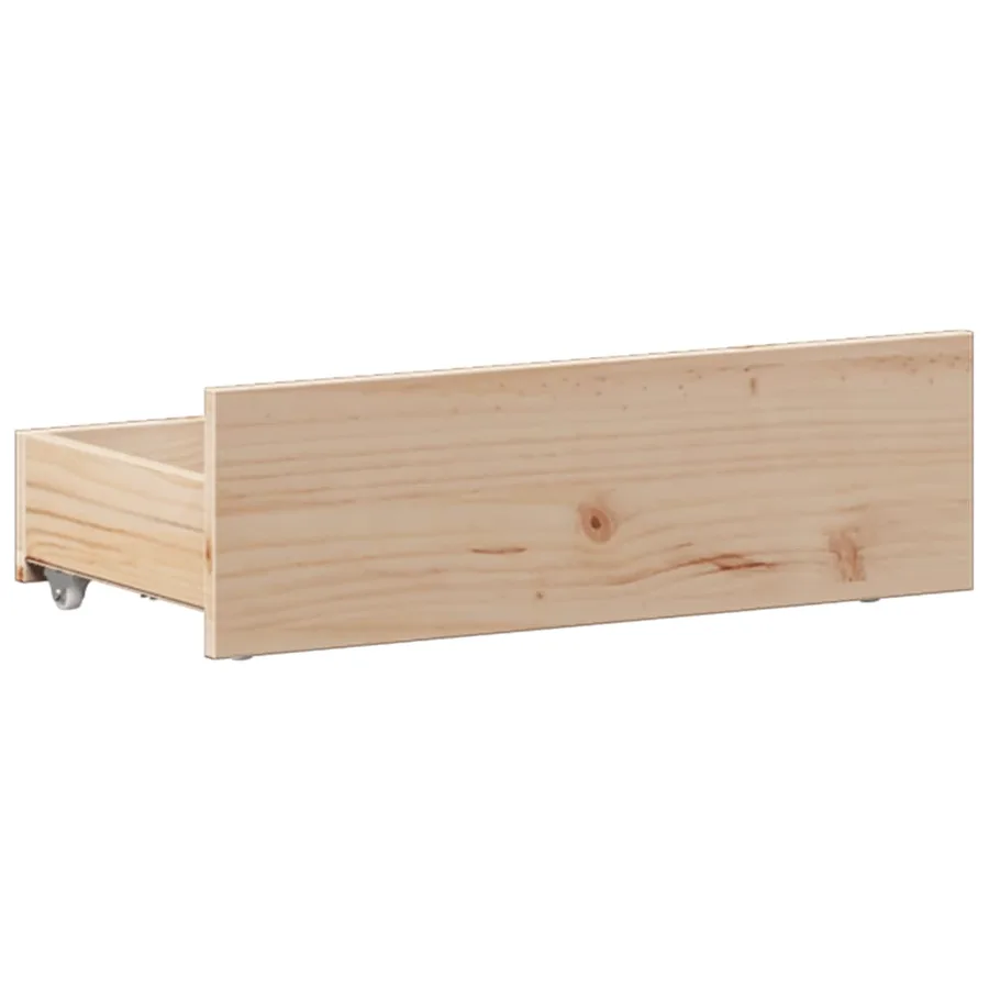 Lit bibliothèque sans matelas 90x200 cm bois de pin massif - 11