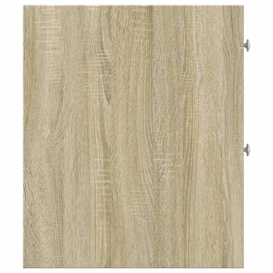 Armoire de salle de bain étroite avec roulettes chêne sonoma - 5
