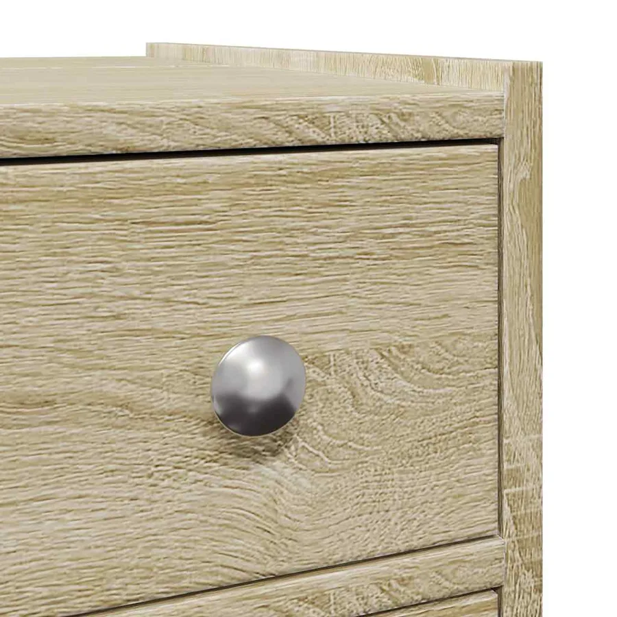 Armoire de salle de bain étroite avec roulettes chêne sonoma - 9