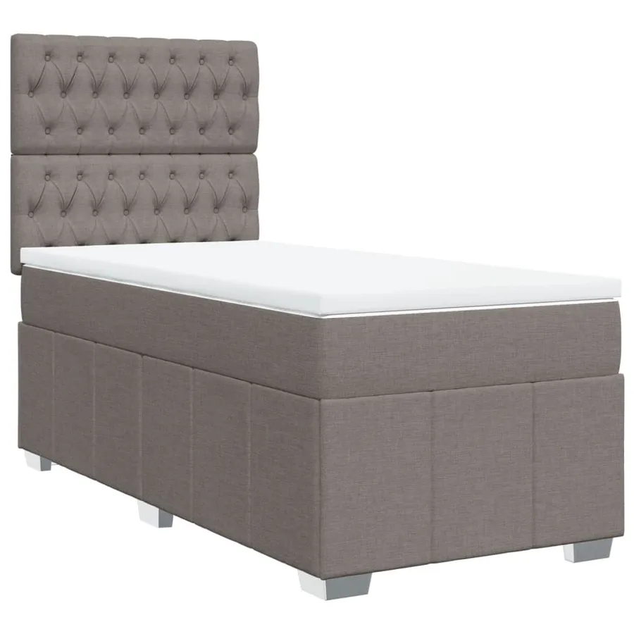 Sommier à lattes de lit avec matelas Taupe 80x200 cm Tissu - 3