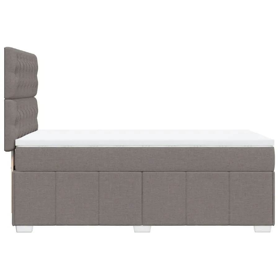 Sommier à lattes de lit avec matelas Taupe 80x200 cm Tissu - 7