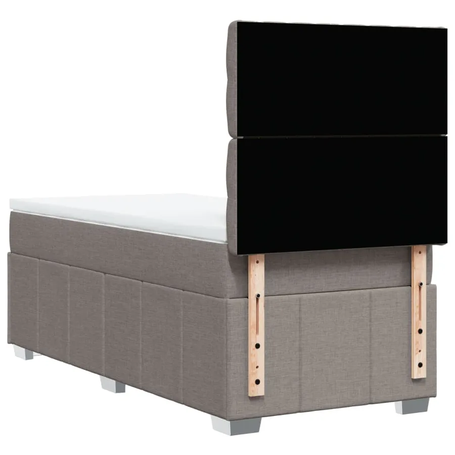 Sommier à lattes de lit avec matelas Taupe 80x200 cm Tissu - 8