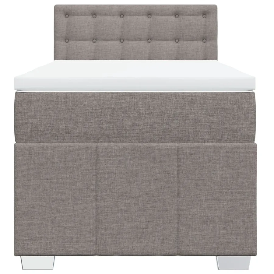 Sommier à lattes de lit avec matelas Taupe 80x200 cm Tissu - 6