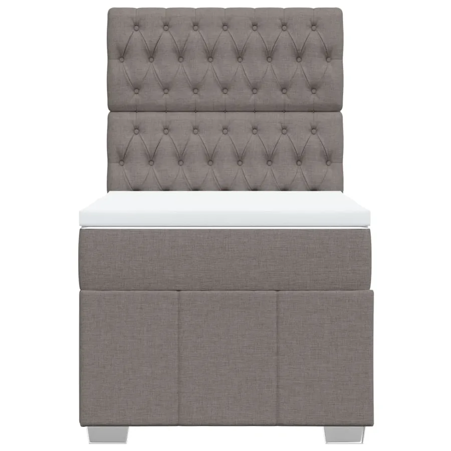 Sommier à lattes de lit avec matelas Taupe 80x200 cm Tissu - 4