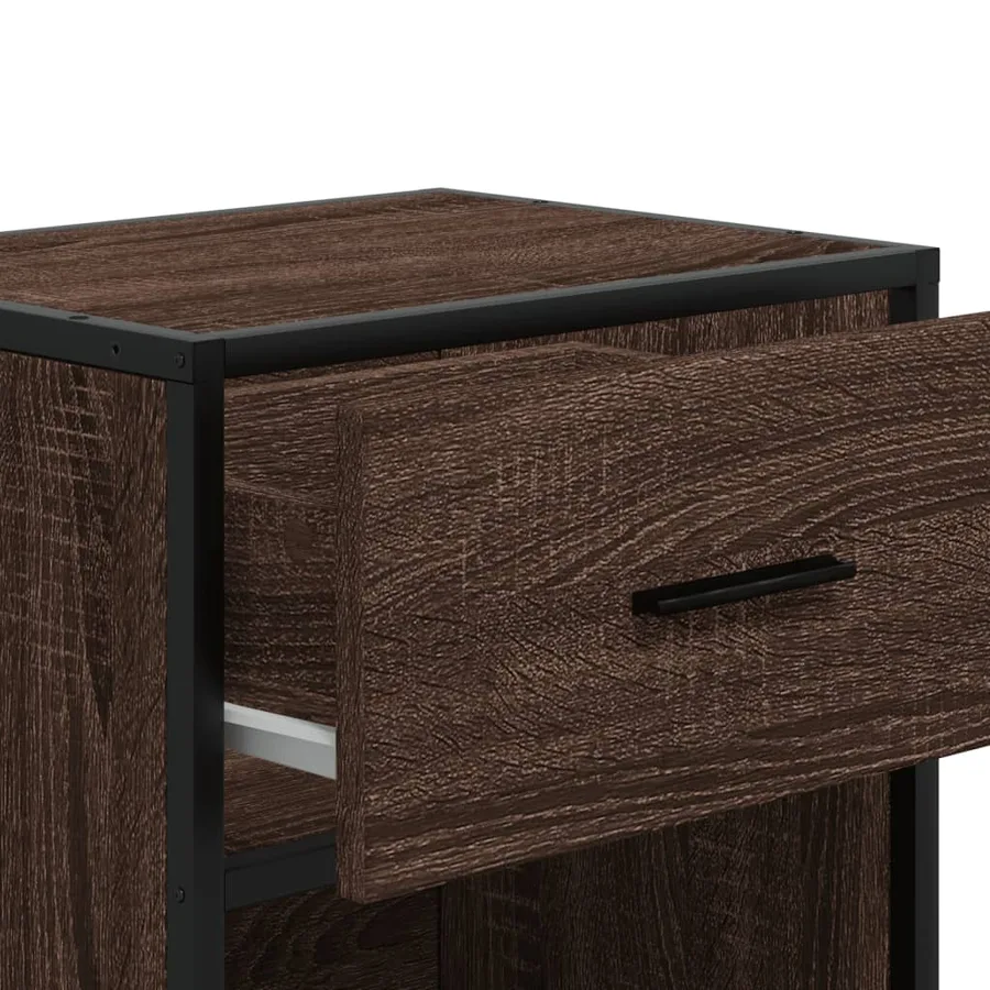 Tables de chevet 2 pcs chêne marron 40x31x50 cm bois ingénierie - 10