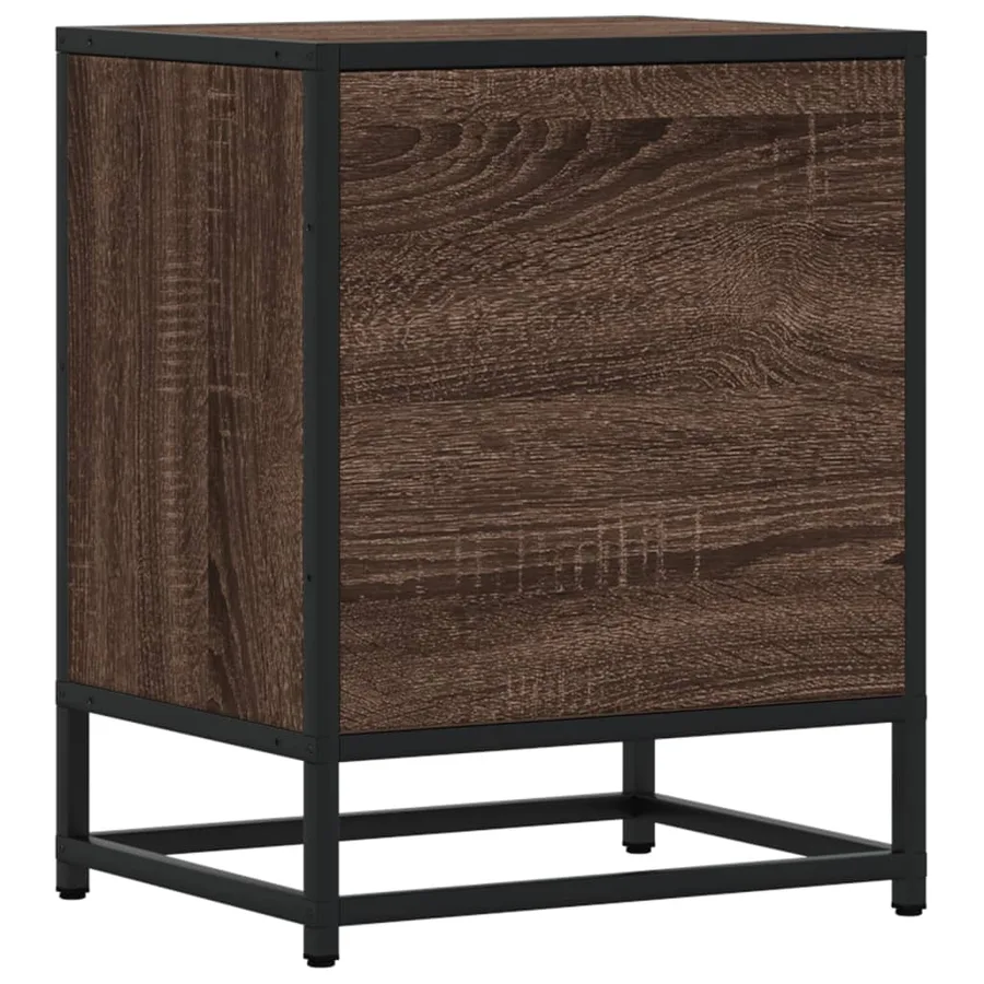 Tables de chevet 2 pcs chêne marron 40x31x50 cm bois ingénierie - 8