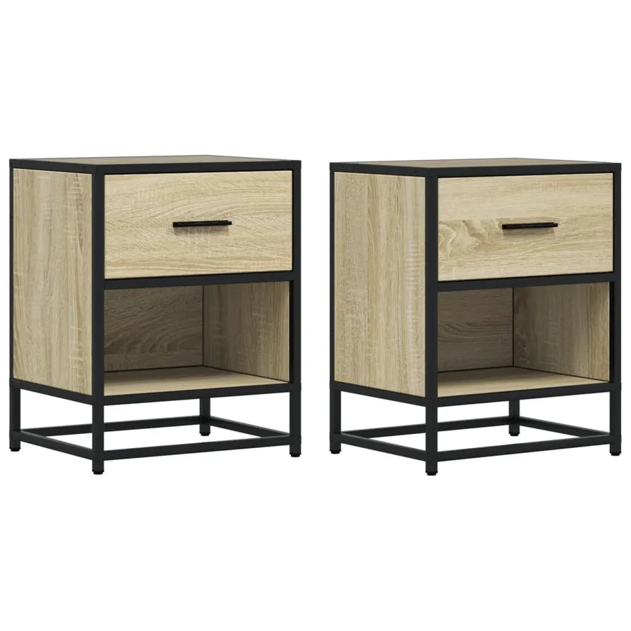 Tables de chevet 2 pcs chêne sonoma 40x31x50 cm bois ingénierie - 2