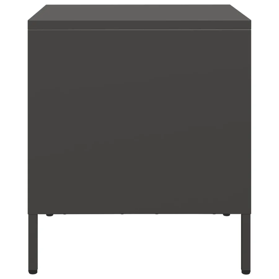 Table de chevet noir 35x39x43,5 cm acier - 6
