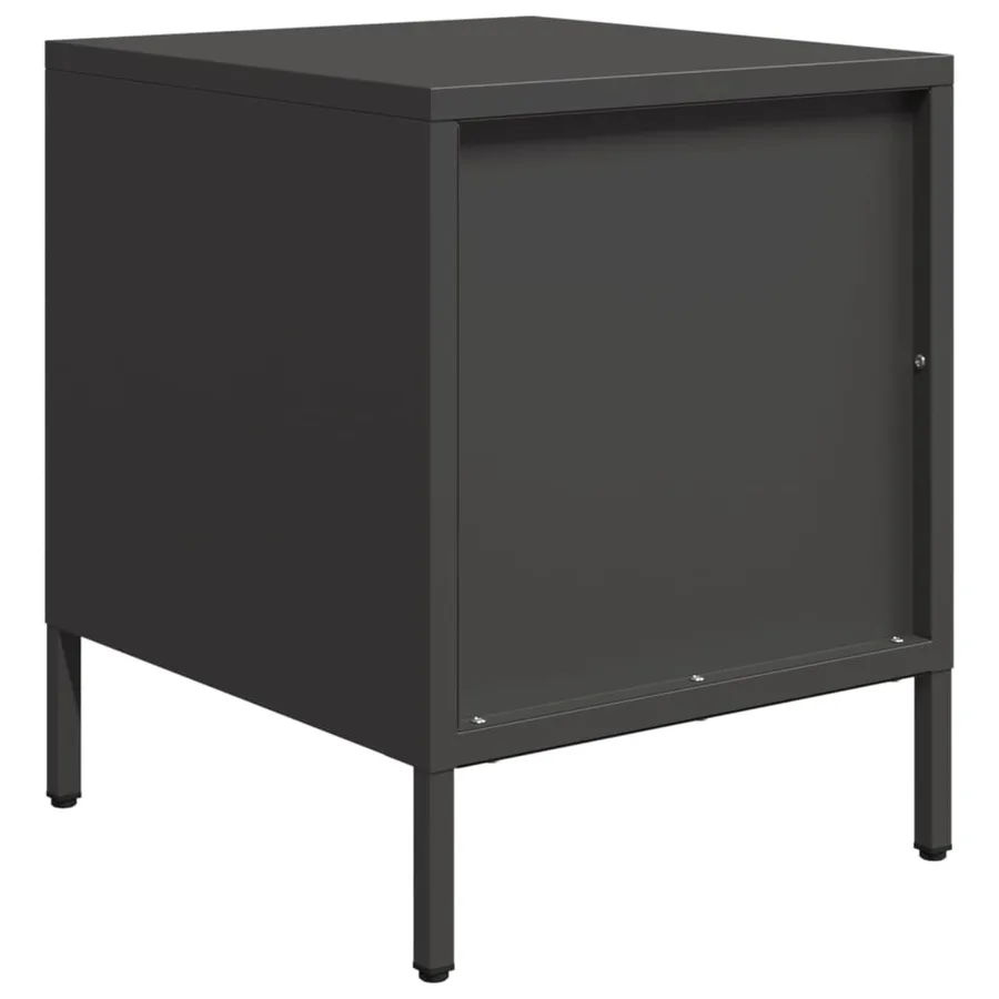 Table de chevet noir 35x39x43,5 cm acier - 7