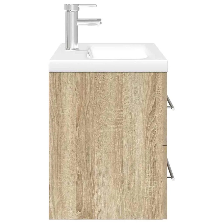 Ensemble de meubles de salle de bain 2 pcs chêne sonoma - 6