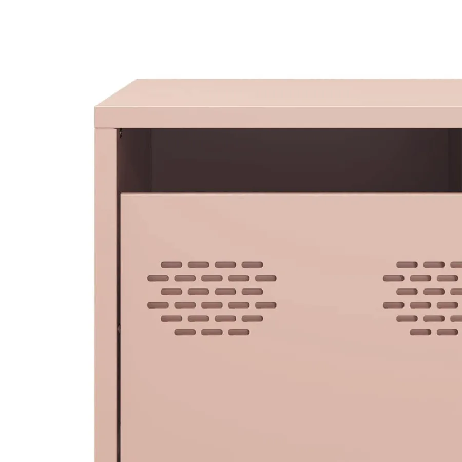 Meuble TV rose 68x39x43,5 cm acier laminé à froid - 10