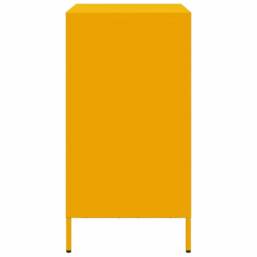 Buffet jaune moutarde 68x39x73,5 cm acier laminé à froid - 6