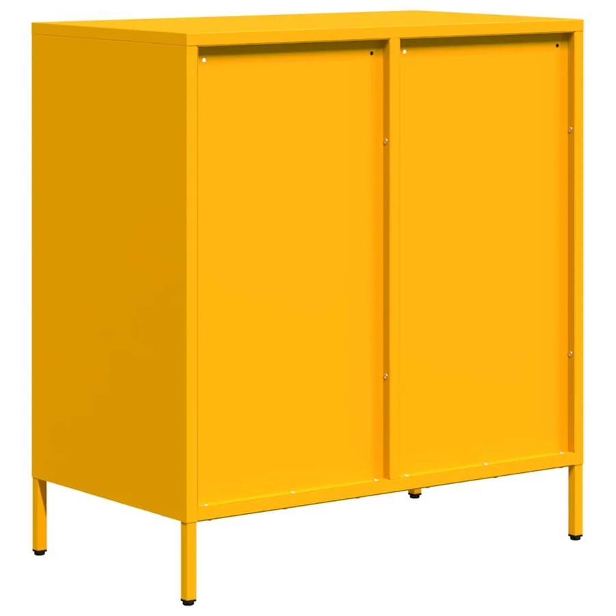 Buffet jaune moutarde 68x39x73,5 cm acier laminé à froid - 7