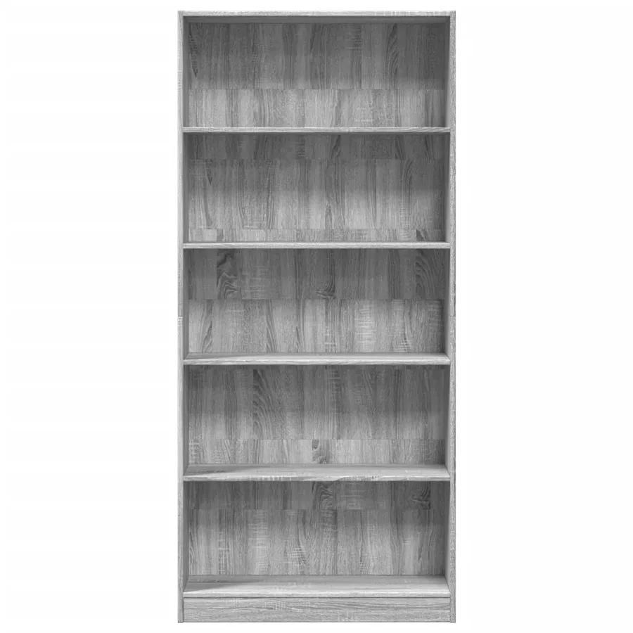 Bibliothèque sonoma gris 80x24x176 cm bois d'ingénierie - 4