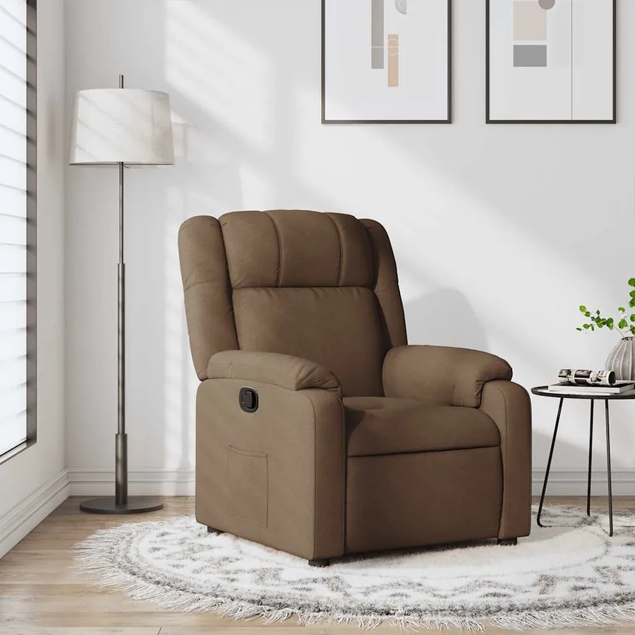 Fauteuil inclinable Marron Tissu