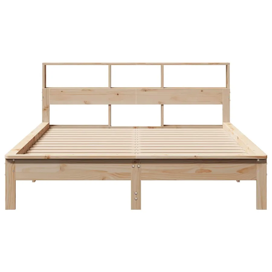 Cadre de lit sans matelas 140x190 cm bois de pin massif - 4