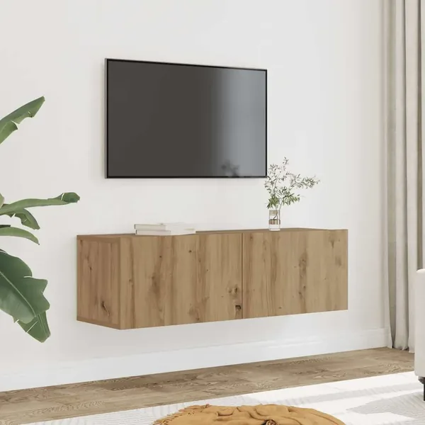 Meubles TV muraux 2 pcs chêne artisanal 100x30x30 cm