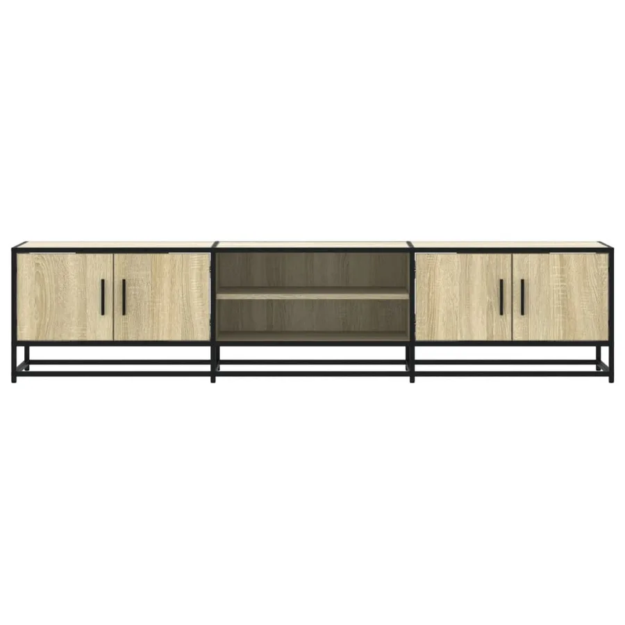 Meuble TV chêne sonoma 180x35x41 cm bois d'ingénierie - 4